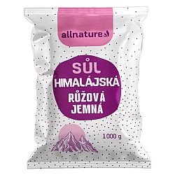 Allnature Himalájska Soľ Ružová Jemná 1000g