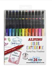 ALPINO 24 tenkých farebných fixiek Color Experience fine