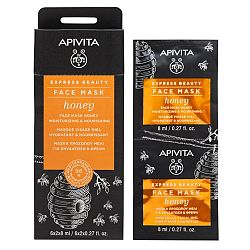 Apivita Express Beauty Honey hydratačná a vyživujúca maska na tvár 2 x 8 ml