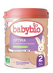 BABYBIO OPTIMA 2 dojčenské bio mlieko (800 g)