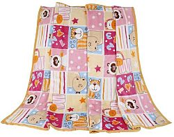 Bellatex Ella prikrývka růžový patchwork 75x100