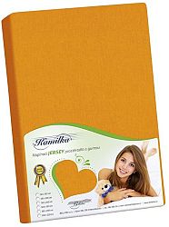 Bellatex jersey prestieradlo Kamilka oranžová 180x200