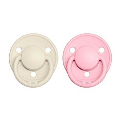 Bibs De Lux kaučuk 2ks Ivory Baby Pink 180214