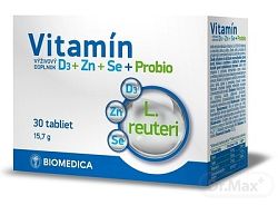 Biomedica Vitamín D3+Zn+Se+Probio 30 tabliet