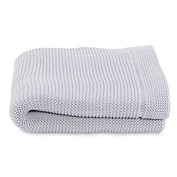 CHICCO Deka pletená Tricot Blanket Light Grey 90x70 cm