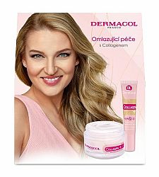 Dermacol Collagen Plus Intensive Rejuvenating intenzívny omladzujúci denný krém 50 ml + spevňujúca a hydratačná textilná maska 1 kus, pre ženy