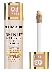 Dermacol Vysoko krycí make-up a korektor Infinity Multi-Use Super Coverage Waterproof Touch 03 Sand 20 g