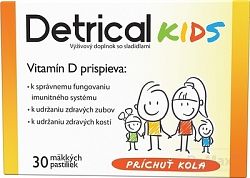 Detrical KIDS 400 IU Vitamín D príchuť kola 30 mäkkých pastiliek