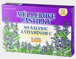 Dr.Müller pastilky so šalviou a vit. C 12 ks