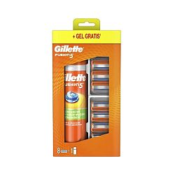 Gillette Fusion Náhradné hlavice 8 ks + Gél na holenie 200 ml