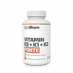 Gymbeam vitamin d3+k1+k2 forte 120cps