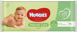 Huggies Natural Care čistiace utierky s Aloe Vera 56 ks