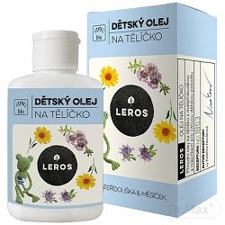 Leros BIO detský olej na telíčko s materinou dúškou a nechtíkom 100 ml