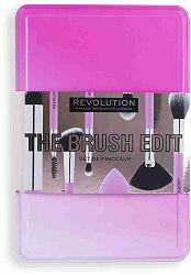 Makeup Revolution The Brush Edit štetec na obočie 1 ks + veľký štetec na očné tiene 1 ks + guľatý štetec na očné tiene 1 ks + štetec na rozjasňovač 1 ks + kontúrovací štetec 1 ks + vejárový štetec