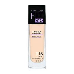 Maybelline Fit Me Luminous + Smooth SPF 18 Foundation 115 Ivory tekutý make-up pre zjednotenú a rozjasnenú pleť 30 ml