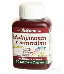 MedPharma Multivitamín s minerálmi + Extra C Q10 67 tabliet