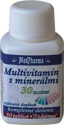 MedPharma Multivitamín s minerály 30 složek 37 tabliet