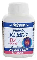 MedPharma Vitamín K2 MK-7 + D3 107 tabliet