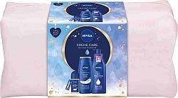 Nivea Creme Care Dámska darčeková sada v kozmetickej taške 400 ml telové mlieko + 250 ml sprchový gél + 50 ml guľôčkový antiperspirant + 5 ml balzam na pery