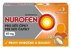 Nurofen pre deti čapíky 60 mg sup.10 x 60 mg