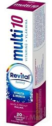 Revital multi 10 vitamínov malina 20 šumivých tabliet