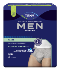 TENA Men Pants Normal ink.kalh.772703 S/M grey 9 ks