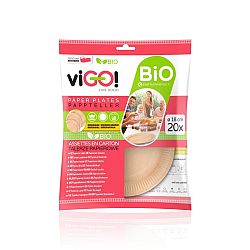 VIGO BIO papírový tanier VIGO! 18cm hnedý