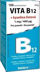 Vita B12 + kyselina listová 1 mg/400mcg 100 tabliet