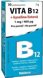 Vita B12 + kyselina listová 1 mg/400mcg 30 tabliet