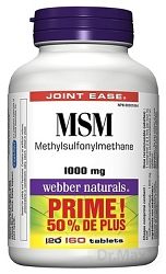 Webber Naturals MSM 1 000 mg160 tabliet