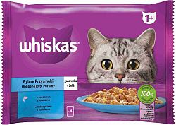 WHISKAS rybací výber v želé 4 x 85 g