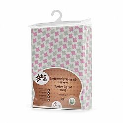 XKKO BMB Plachta s gumou Baby Pink Cross 60x120