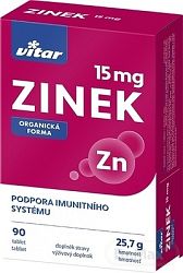 Zinok 15mg, 90 tbl Vitar