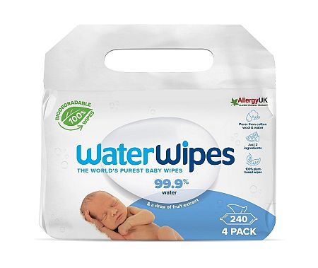 4x WATERWIPES 100% BIO odbúrateľné obrúsky 60ks