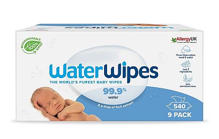 9x WATERWIPES 100% BIO odbúrateľné obrúsky 60ks