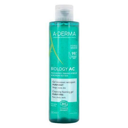 A-derma Biologoy AC Čistiaci penivý gél na pleť so sklonom k akné 200 ml