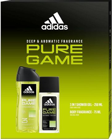 Adidas Pure Game Deo Natural sprej 75 ml + sprchový gél 250 ml