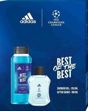 Adidas UEFA Best Of The Best - voda po holení 100 ml + sprchový gel 250 ml