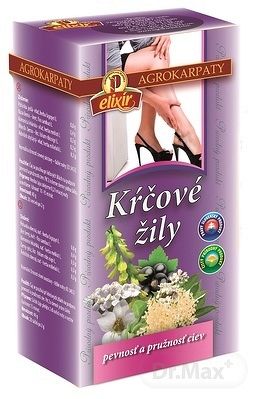 Agrokarpaty KŔČOVÉ ŽILY bylinný čaj čistý prírodný produkt 20 x 2 g