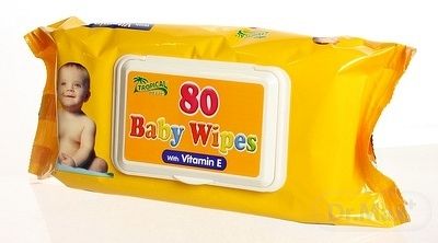 Baby Wipes utierky detské hygienické Vitamín E 80 ks