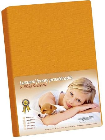 Bellatex plachta jersey s elastanom oranžová 100x200