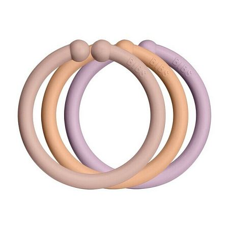 Bibs Loops Kroužky 12 ks Blush peach dusky lilac