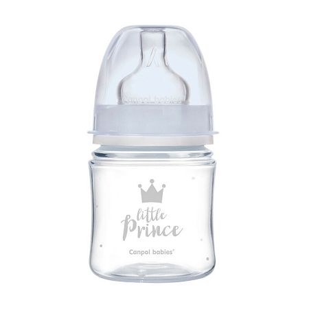 Canpol babies fľaša sa širokým hrdlom Royal Baby Blue 120 ml