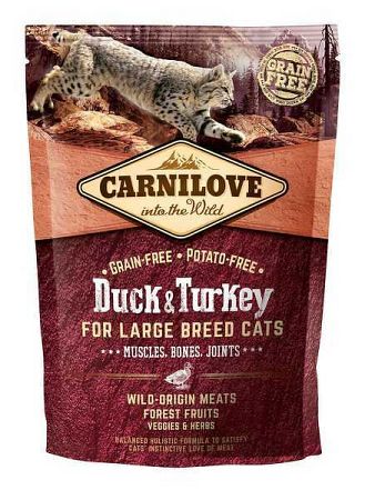 Carnilove Duck & Turkey for Large Breed Cats Muscles Bones Joints 400 g