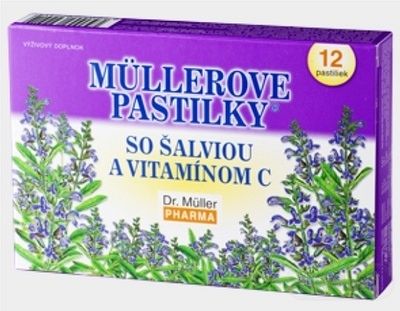 Dr.Müller pastilky so šalviou a vit. C 12 ks