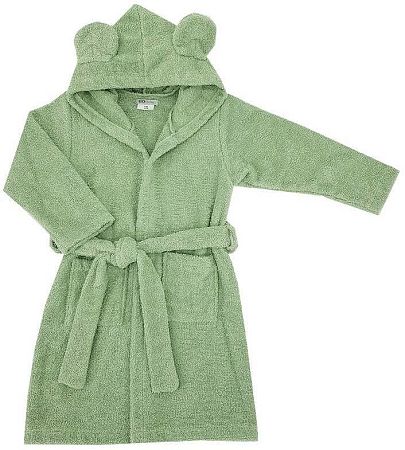 EKO Župan bavlnený s kapucňou a uškami Olive green