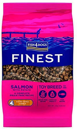 FISH4DOGS Granule pre psy extra malé Finest losos so zemiakmi 1,5kg, 1+