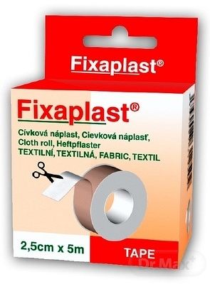 Fixaplast Cievková náplasť 2,5 cm x 5 m textilná 1 ks