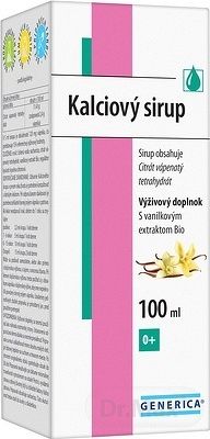 GENERICA Kalciový sirup s vanilkovou arómou 100 ml