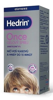 Hedrin Once spray gel proti všiam a hnidám 100 ml + hrebeň darčeková sada